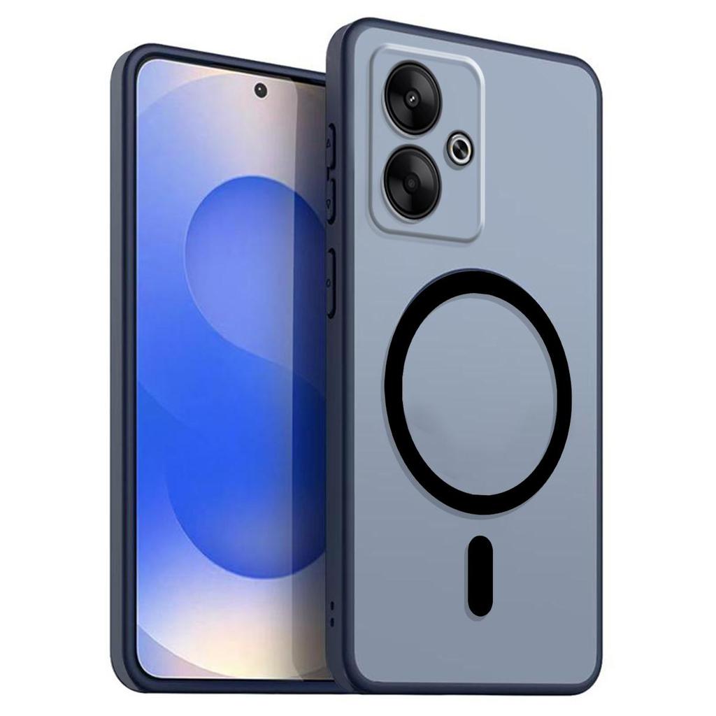 Магнитный железный кольцевой чехол для телефона для Xiaomi Redmi 13X, 13 4G, POCO M6 4G, матовый мягкий ТПУ, ударопрочный чехол