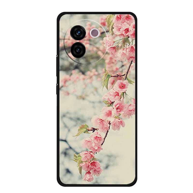 Чехол для Vivo V30e Популярный Черный Силиконовый Мягкий Задний Чехол Чехол для Телефона Vivo V30e Чехол-сумка V 30 e V 30e V30 e Coque Funda