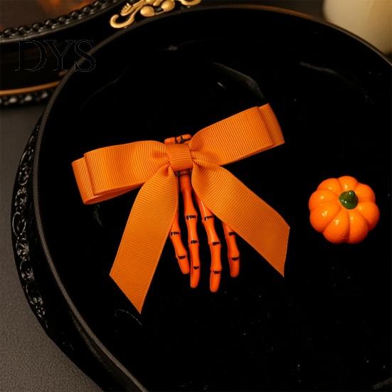 Gothic Lolita Hair Pins Halloween Skeleton Hand Bow Hairpin, Retro Skull Claw Clip for Women Statement Accessories Girls Girls, Style Decorative