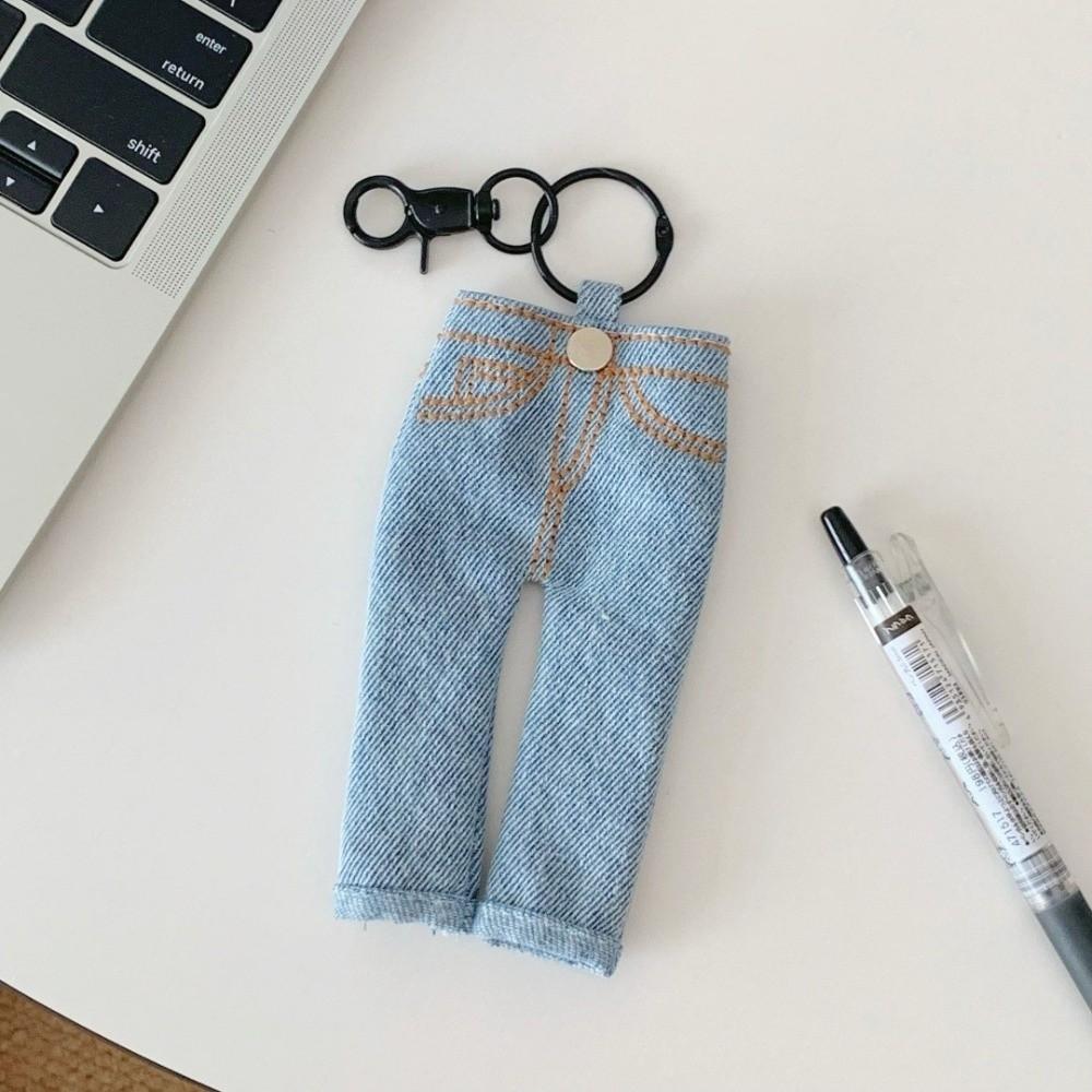 Pen Ledger Decoration Denim Pendant Keyring Pencil Loop Jeans Pen Holder Gifts