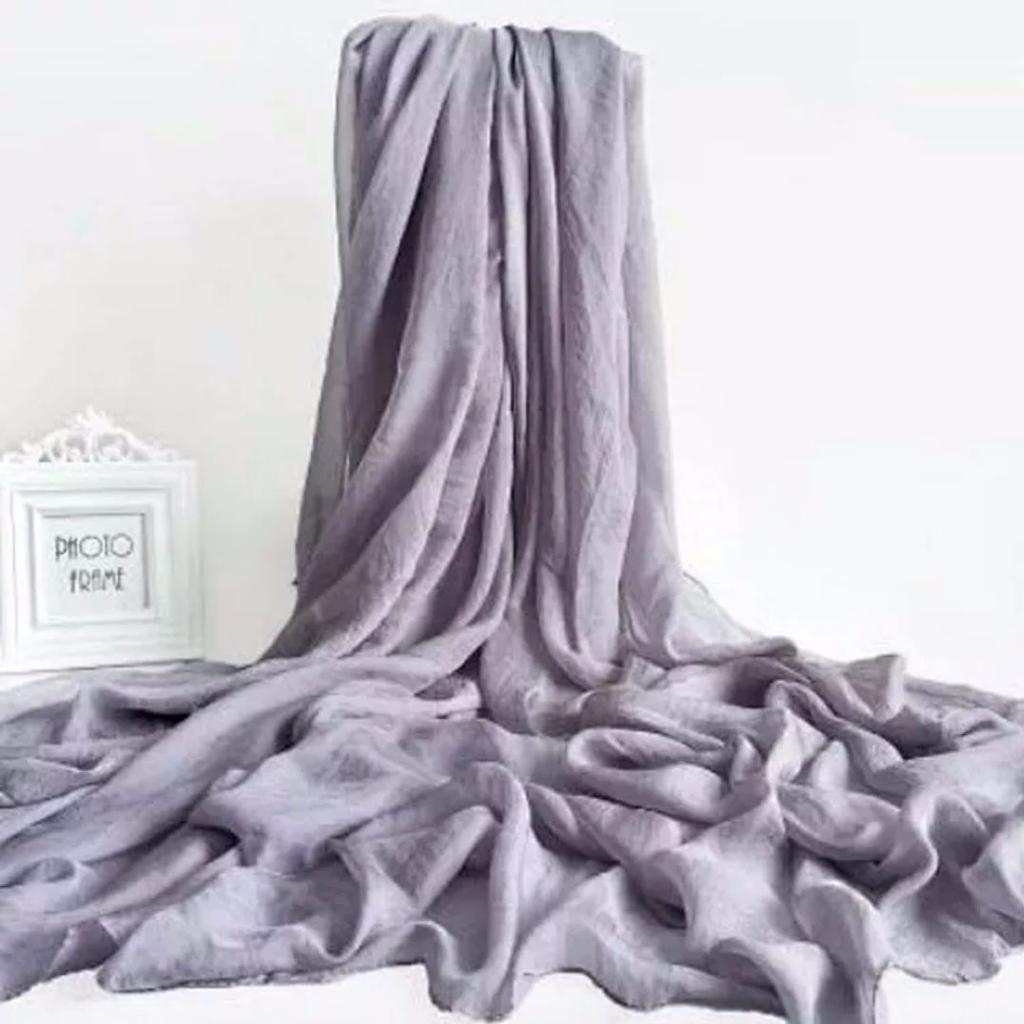 Elegant Red Chiffon Scarf for Women, Infinite Summer Scarf with Tassels