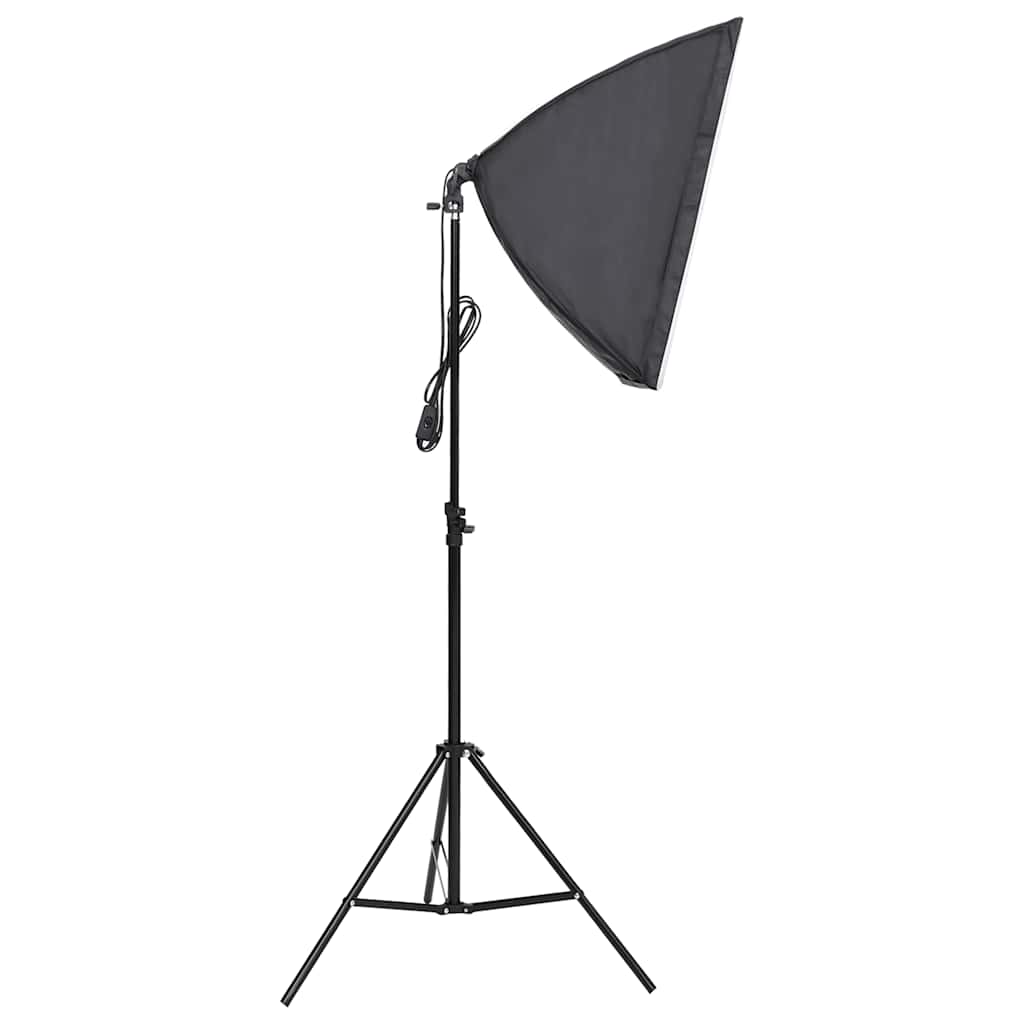 Vidaxl Fotograficzny Zestaw Studyjny Z Lampami I Tłem-
