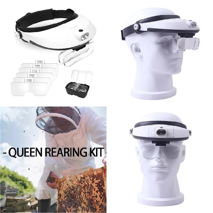 Durable ABS Materials Head Mounted Magnifying Glass with LED for Entomology Professional and Researcher