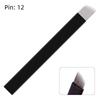 10Pcs Disposable Microblading Needles With Stainless Steel Tip Black Handle For Permanent Eyebrow Tattoo Salons
