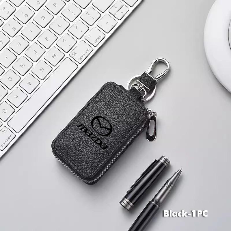 Кожаный чехол-органайзер для автомобильных ключей на молнии для Mazda 2 3 5 6 Axela Atenza Speed 6 CX3 CX4 CX5 CX7 CX8 CX9 MS