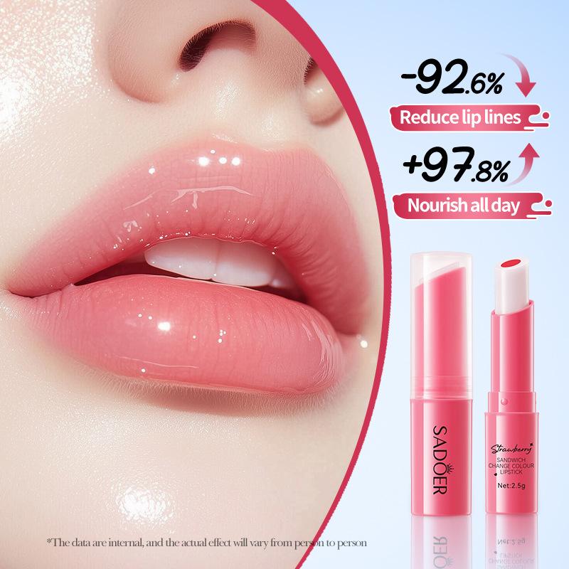 Бальзам для губ Fruit Sandwich Temperature SADOER Hydrating Moisturizing Temperature Увлажняющий бальзам для губ