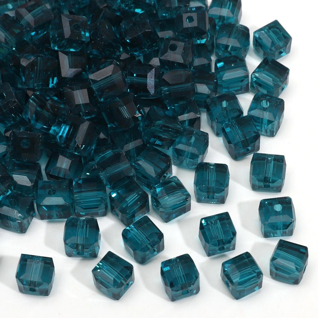 Прозрачные стеклянные хрустальные квадратные бусины разных цветов для изготовления бижутерии своими руками