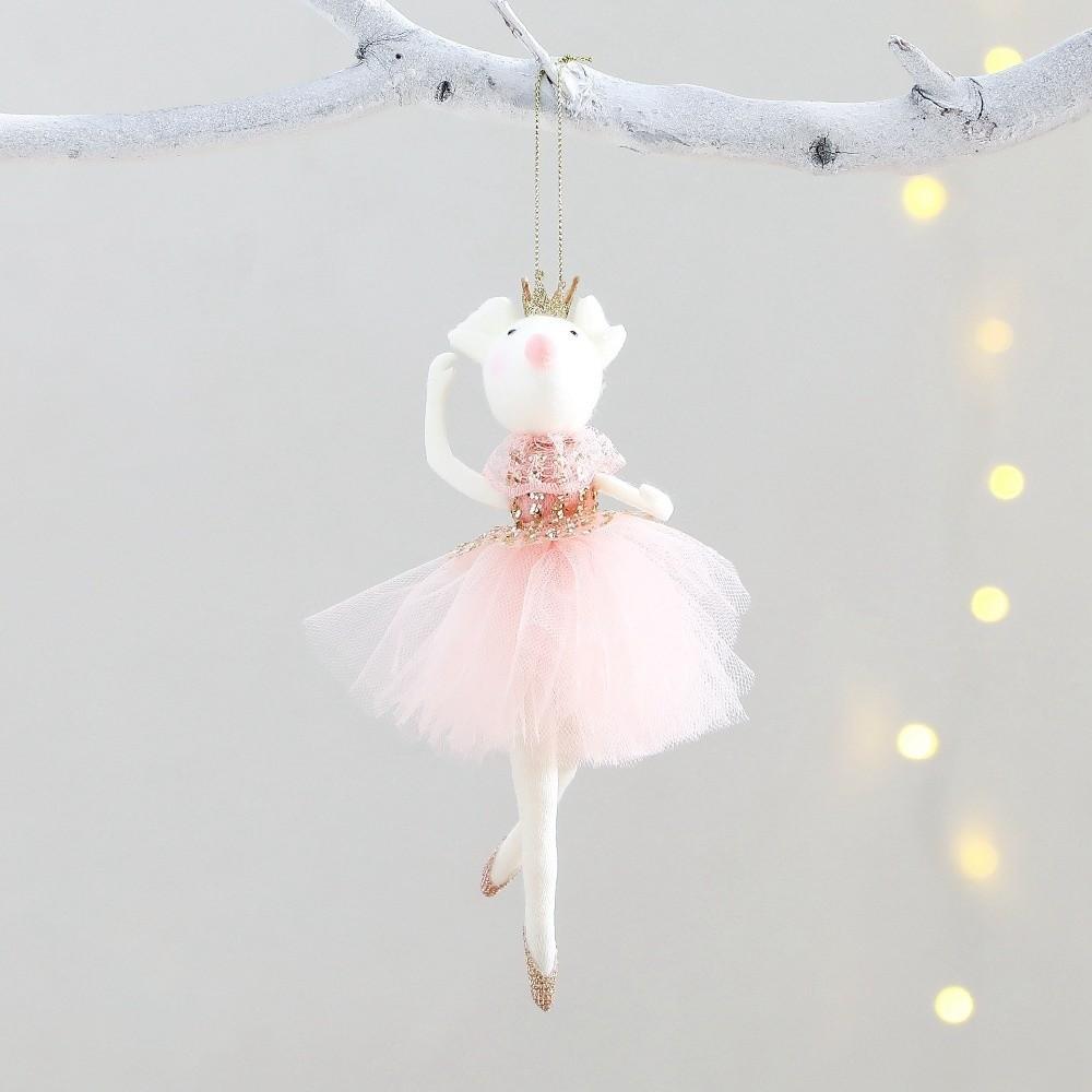 Fabric Xmas Tree Pendant Doll Girl Hanging Pendant Christmas Tree Decor Christmas Gift
