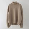 Women Sweater High Collar Long Sleeve Solid Color Knitting Tops Loose Fit Thickened Pullover Sweater Knitwear