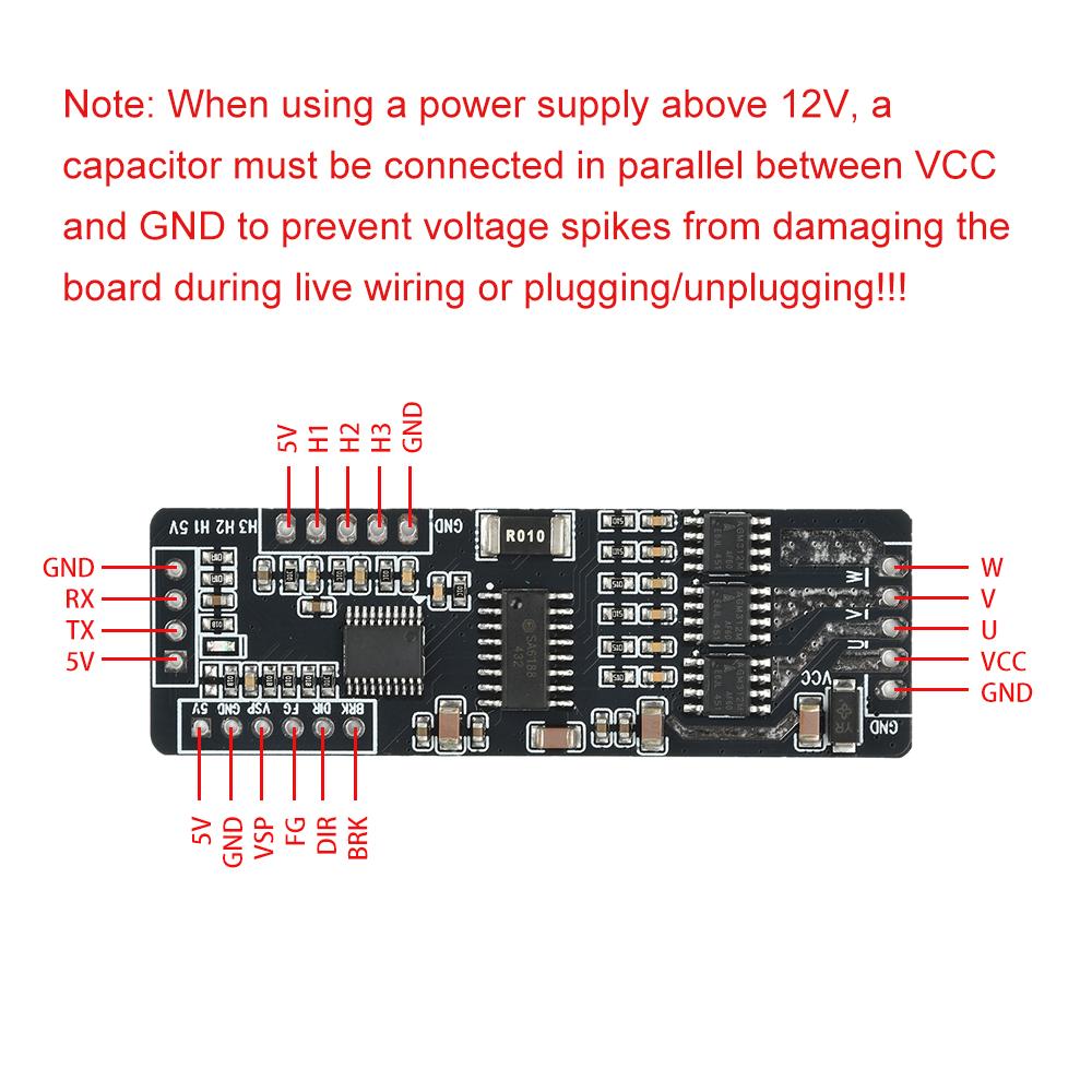 DC 7-40V 4A BLDC Low-Power Hall-Effect Sensor Three-Phase Brushless DC Motor Driver Board Speed Controller Driver Module