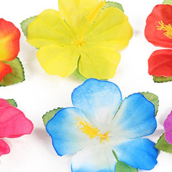 70 шт. Гавайские леи Луау Вечеринка Украшение Искусственные тропические пальмовые листья Гибискус