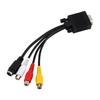VGA SVGA To S Video 3 RCA AV TV Adapter Converter Connector Cable for PC Laptop