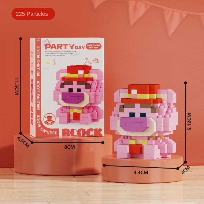 Строительные блоки из микро-бриллиантов с животными для вечеринок, креативные развивающие игрушки для девочек, подарки для детей 6/7/8/10 лет