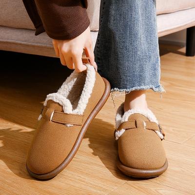Женские ботинки зимние с круглым носком мягкие туфли женские повседневные женские кроссовки плоские сабо мокасины на платформе осенние новые ретро-сапоги