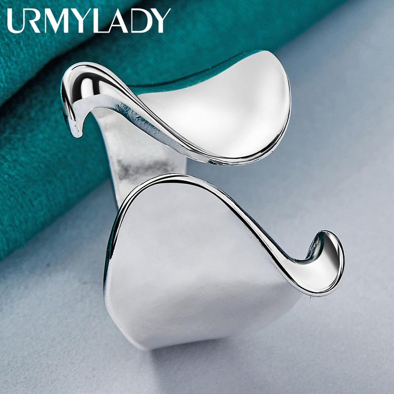 Гладкое кольцо из стерлингового серебра 925 пробы с подвесками MR169