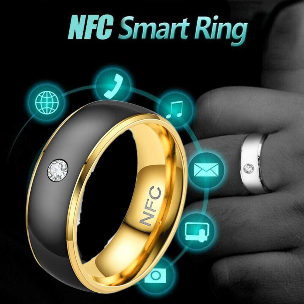 Multifunctional NFC Smart Ring Stainless Steel NFC Finger Ring for Android Phone Men