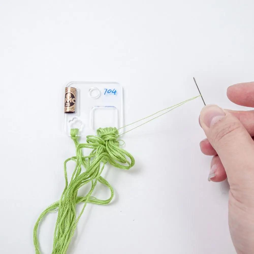 Прозрачная акриловая плата для намотки Держатель для вышивальных ниток Катушки Органайзер для мулине Держатель для хранения вышивки крестом Держатель для стежков