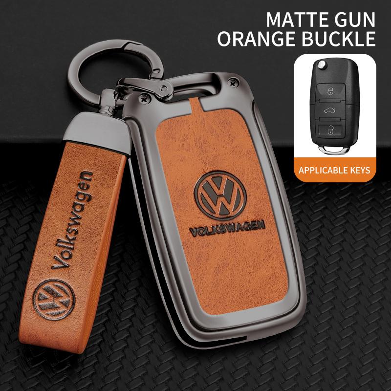 Для VOLKSWAGEN VW Кожаный Чехол для Автомобильного Ключа Полное Покрытие Защитная Оболочка Сумка для VW Volkswagen Polo Tiguan Passat Golf Jetta Lavida Ключа