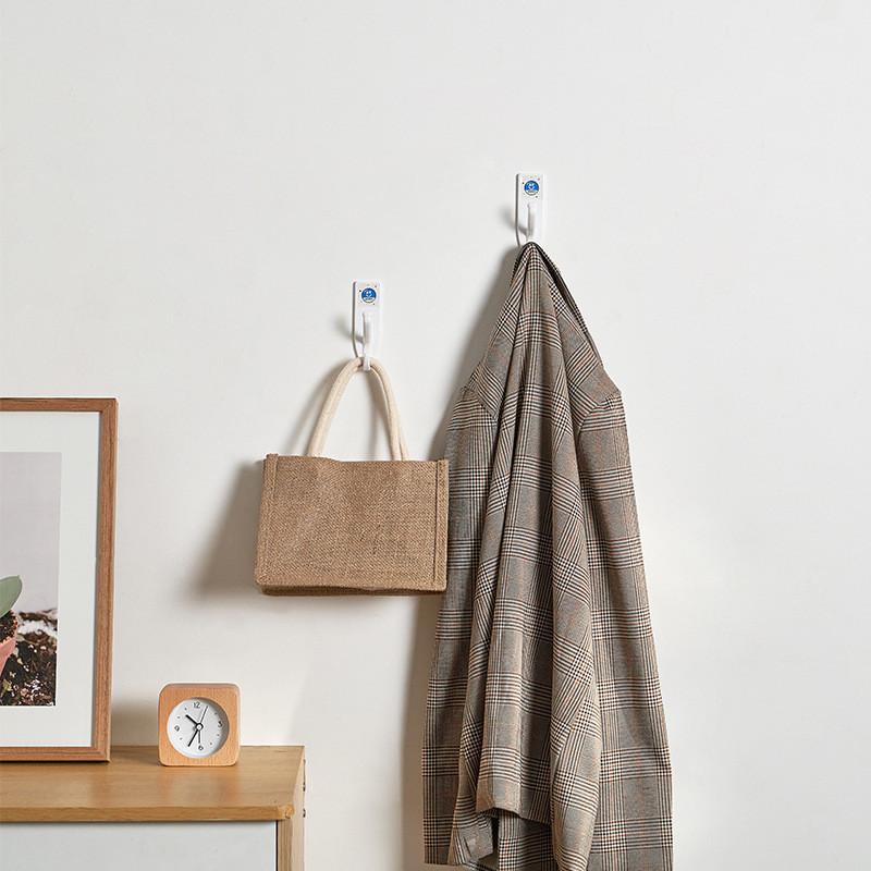 Hooks Wall Sticky Abs Double Hook No Drill For Kitchen Decoration Tool Stylish