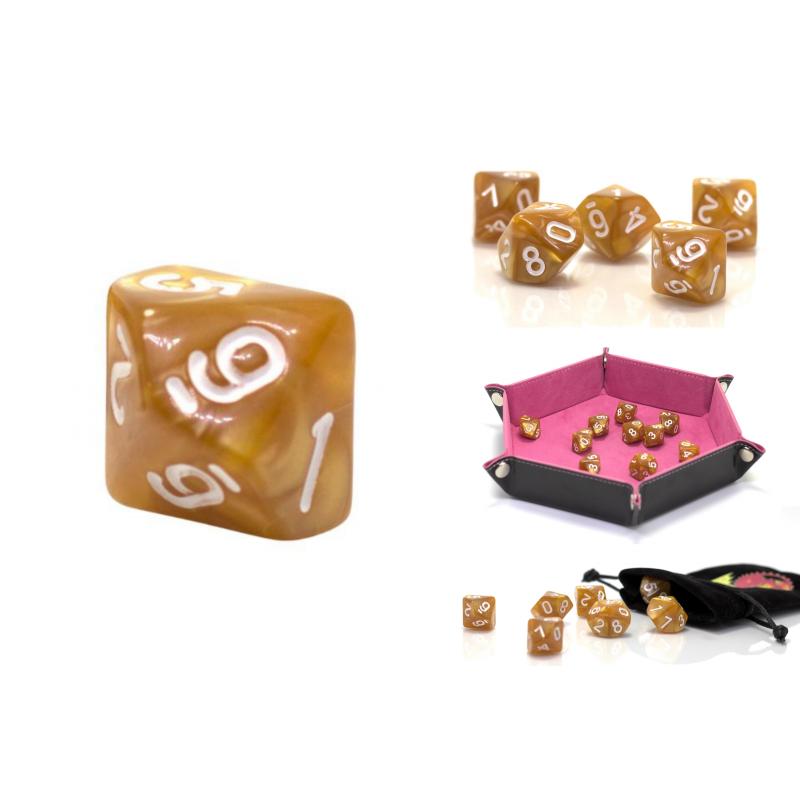 Rpg Dice Ten-sided D10 Dragon Gold 0-9