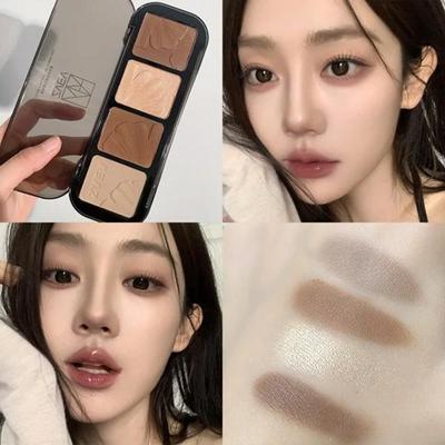 Пудра Aegyosal Face Stereoscopic Matte Brightening Bronzer Makeup Contouring Highlighter Shading Palette Natural Nose Shadow 4 Colors