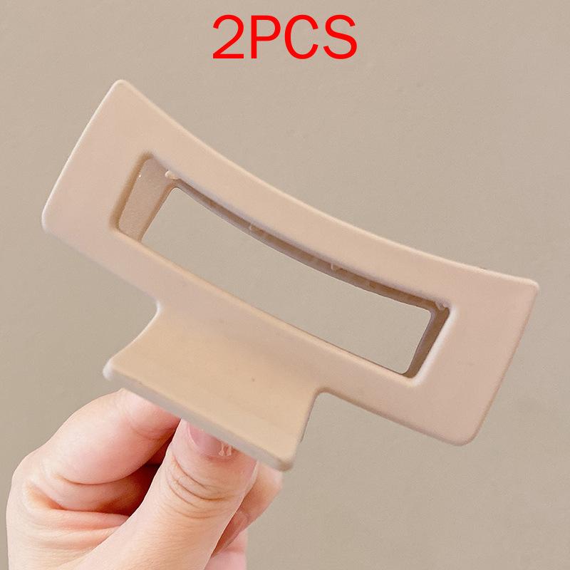 2 шт., комплект головных уборов премиум-класса, новые женские модные зажимы для волос, кофейные, черные, акриловые, большие заколки для волос, зажим для женщин, заколка, аксессуары для волос