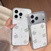 Чехол для iPhone 17 Air 16 15 14 13 12 11 Pro Max Plus с блестящей бабочкой, прозрачный акрил, для девочек, противоударный, глянцевый