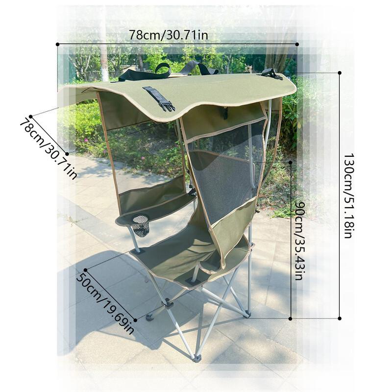 Portable Folding Chair with Sunshade