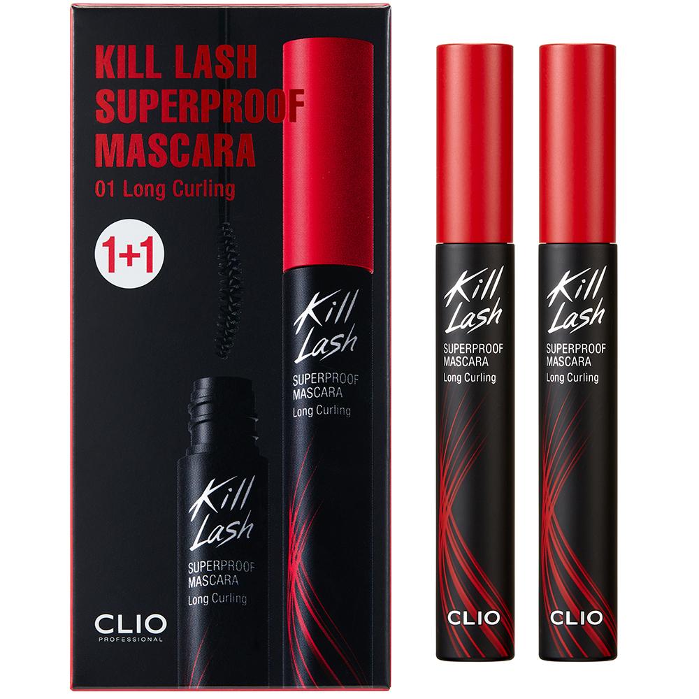 Clio Тушь для ресниц Kill Lash Super Proof 1+1 Специальное предложение