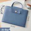 Large Capacity A4 Leather File Bag - Multifunctional Business Office Folder
