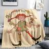 1PC Pippi Longstocking Print Flannel Blanket, High quality Comfortable for All Seasons, Home Decor, Warmth and Comfort, Perfect for Christmas Gifts113