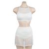 Pure desire wind sexy hollow mesh see-through skirt split bikini swimsuit female Spice Girls vacation swimsuit