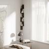 5 Tier Wooden Black Zigzag Wall Corner Shelf Height 120 Cm