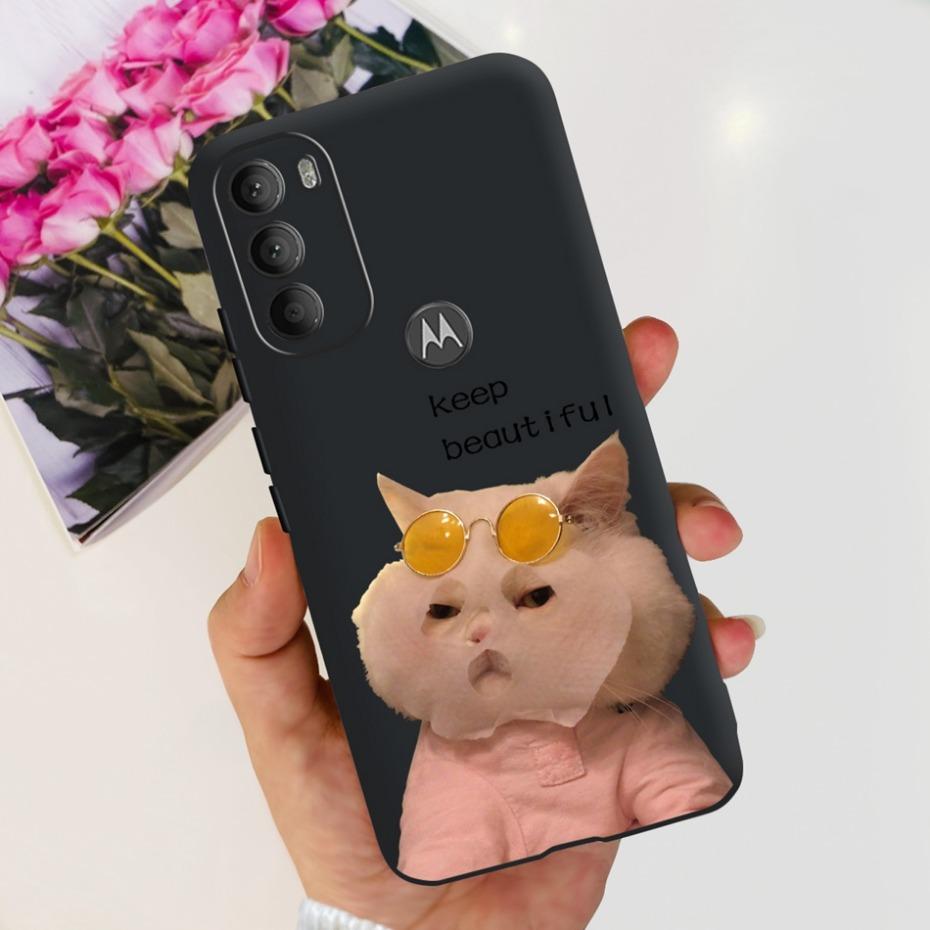 Lovely Printing Case For Motorola Moto G71 5G Soft TPU Black Silicone Back Cover For MOTO G71 G 71 5G XT2169-1 Phone Cases