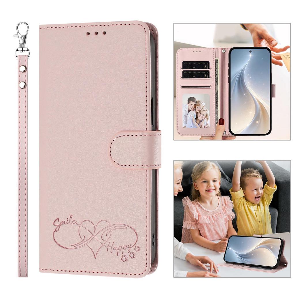 Кожаный чехол-книжка с тиснением и держателем для карт для Cubot P90/Note 60
