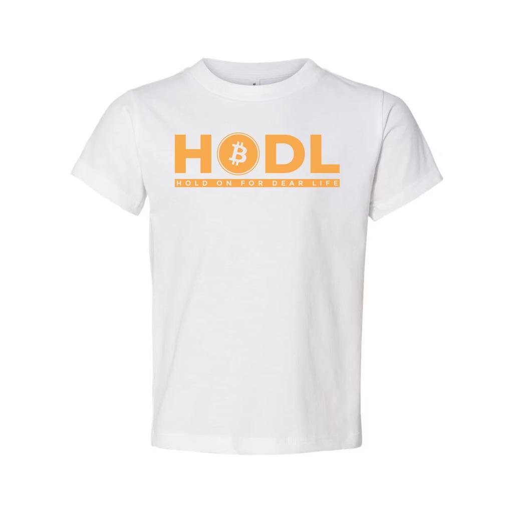 HODL Cryptocurrency Logo Graphic T Shirt For Unisex Hold On For Dear Life Design