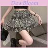 Leopard Print High Waist Mini Skirt With Pleated Design For Summer Fashion