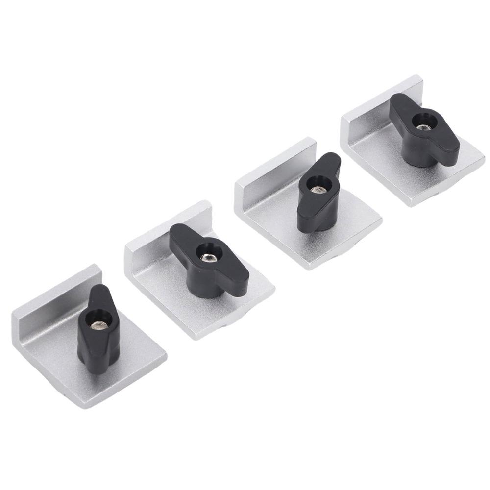 4pcs Short Block T Track Stop Block Aluminum Alloy Universal Stop Block For Sanding