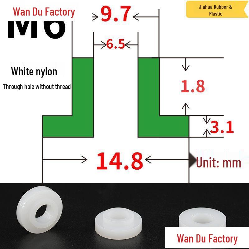 T-Shaped Nylon Insulating Bushing Spacer for M3-M35 Threads