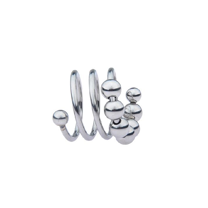 Кольцо для мужского пениса из нержавеющей стали с 8 бусинами, массажное сексуальное приспособление, секс-инструменты для взрослых, альтернативное устройство для достижения кульминации