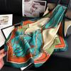 Spring Summer 70X70cm Big Square Scarf Silk Scarf Wholesale Classic Vintage Print Scarf Kerchief Popular Silk Scarves Bandanna