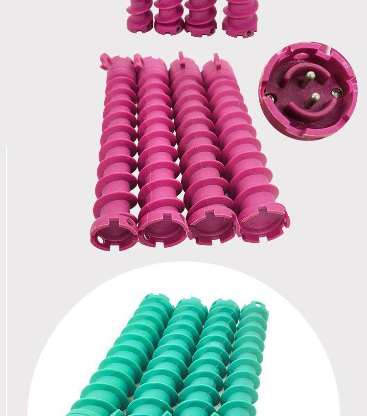 (10pcs) Extra Long Spiral Perm Rods 14cm - Screw Thread Design, 24V220 Digital Hot Water Wave Style