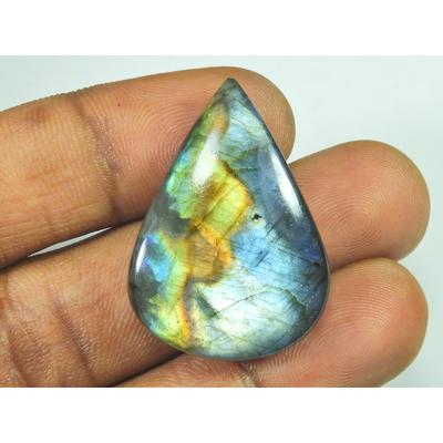 24X33MM натуральный лабрадорит розовый фиолетовый блестящий грушевидный кабошон россыпью драгоценный камень SK-3268