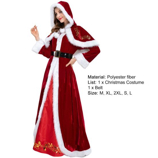 Рождественский костюм с большим подолом, легкая классическая красно-белая лоскутная праздничная одежда Санта-Клауса, мягкая праздничная одежда