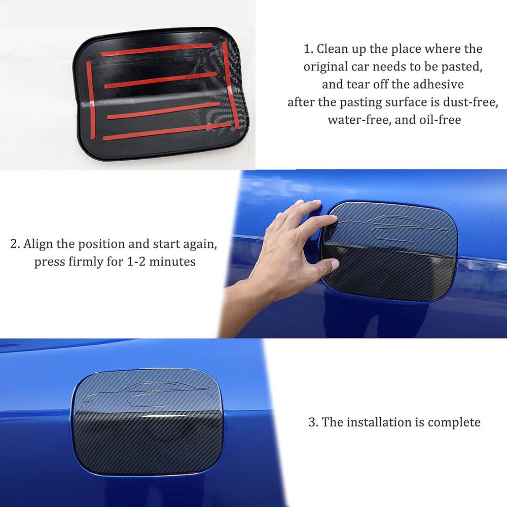 Накладка на крышку лючка бензобака в стиле карбонового волокна для Dodge Charger 2015-2023