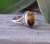 Tiger Eye Oval Gemstone Ring, Handmade Designer Ring, Mens Ring, Solid 925 Sterling Silver, Birthday Anniversary Gift
