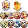 8 Pieces/set of Diamond Painted Parrot Patterned Coasters, DIY Coasters with Holder, Suitable for Beginners and Adults, Art and Craft Supplies Gifts