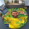 Lucky Football Neymar Journey Round Rug for Livingroom,Bedroom, Palyroom, Chair Rug, Area rug, Circle Carpet, Large Size Fan Christmas gift