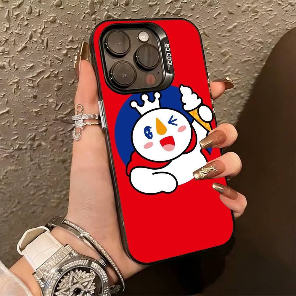 M-Mi xue Snow k-King Phone Case For iPhone 17,16,15,14,13,12,11 Plus,Pro Max,XS,Colored Silver Plated Inside Cover