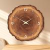 Minimalist Annual Ring Wooden Wall Clock - Silent, High-End Design for Living Room